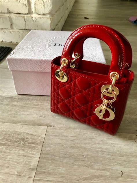 red mini dior|mini lady dior for sale.